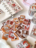 3 Little Cats Dessert House Sticker Pack | Glossy Square Polaroid Stickers (33 pcs)