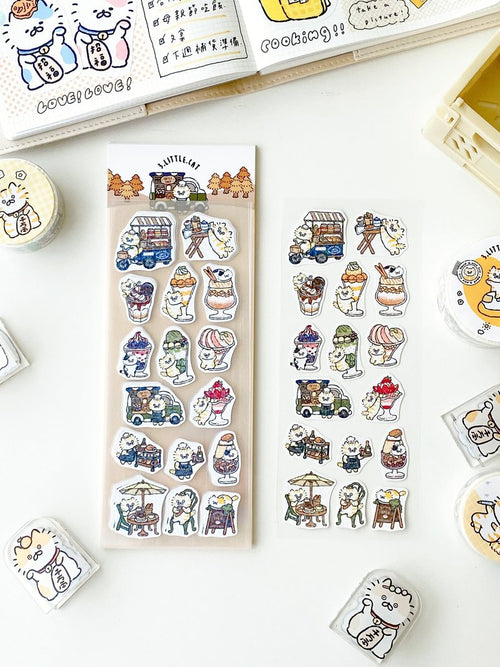 3 Little Cats Holographic Sticker Pack – Die-Cut Journal Stickers (3 Designs)