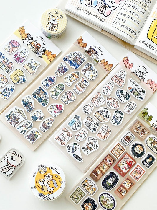 3 Little Cats Holographic Stickers | Planner & Journal Die-Cut Pack (3 Designs)