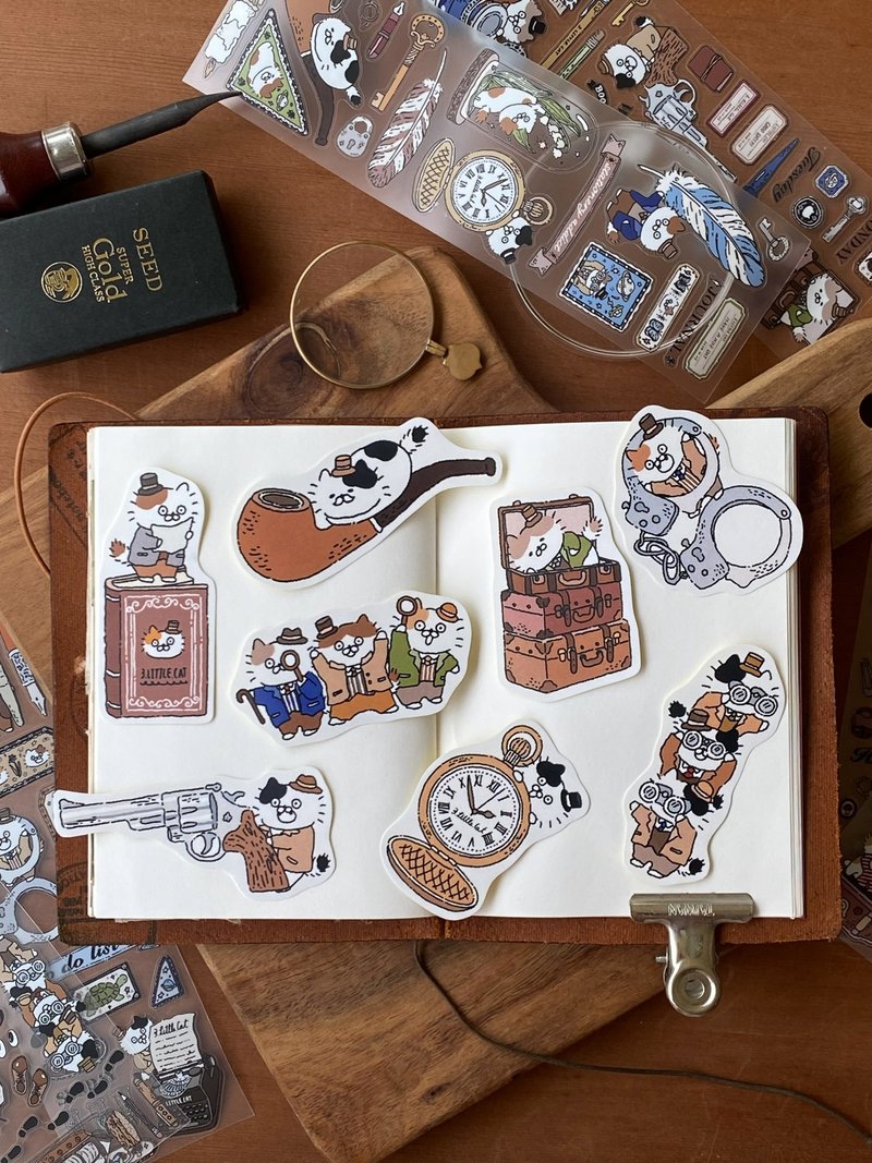 3 Little Cats Retro Stickers | Planner Sticker Pack