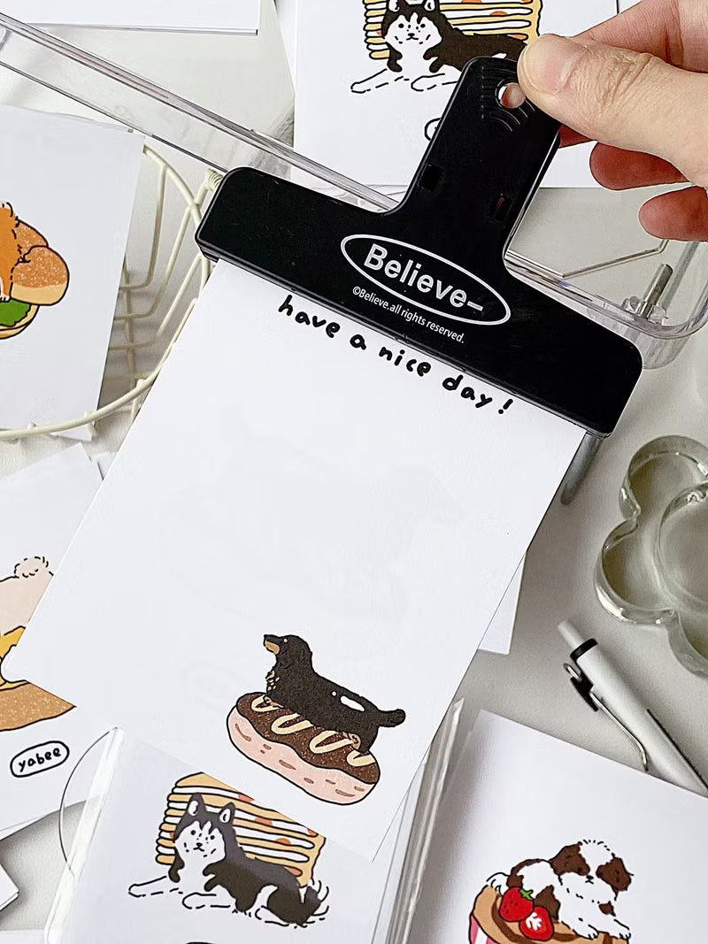 Yabee Happy Zoo Dog Dessert Mini Postcard | Double-Sided Journaling Cards (6 Designs)