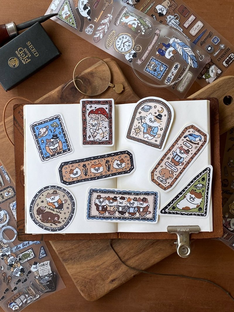 3 Little Cats Retro Stickers | Planner Sticker Pack