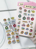 Kawaii Animal Holographic Die-Cut Stickers – Yabee Happy Zoo Mini Sticker Flakes