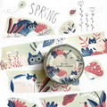 Sesame & Peanut Cats Everywhere Spring Washi Tape – 2.5cm × 10M