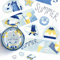 Sesame & Peanut Cats Everywhere Summer Washi Tape – 2.5cm × 10M