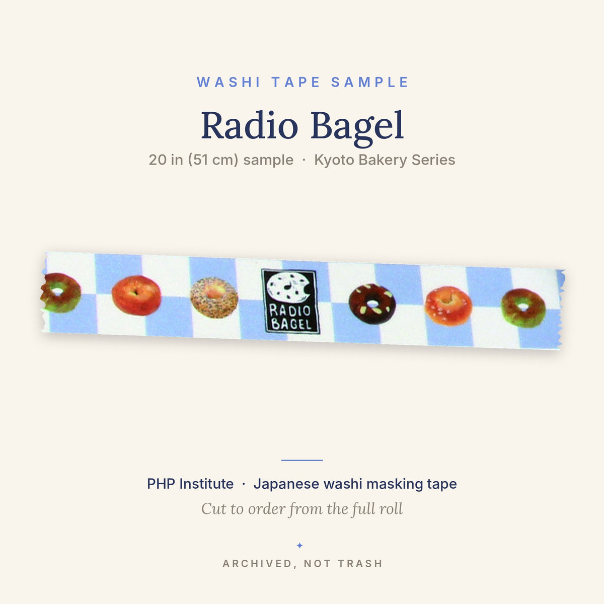 PHP Institute Washi Tape – Radio Bagel Kyoto Bakery Series